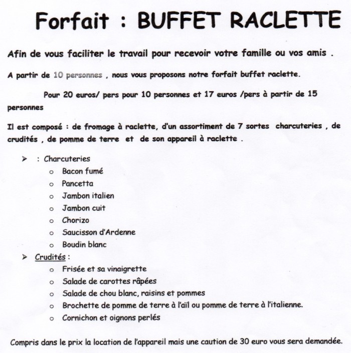 Suggestions Raclette - 1