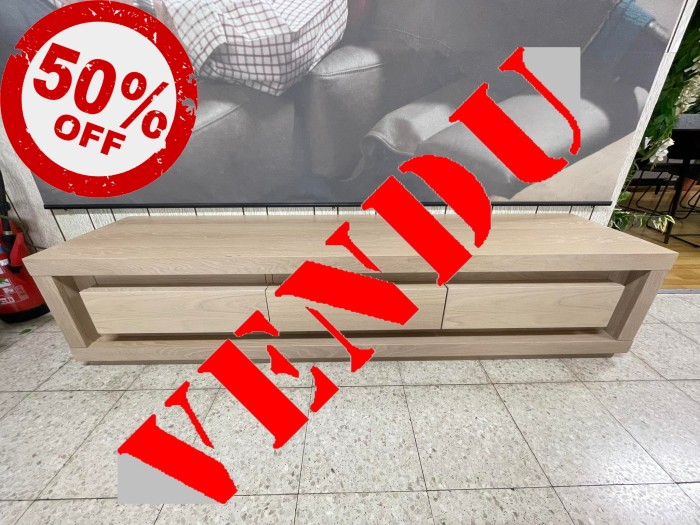 Meuble TV désign en chêne