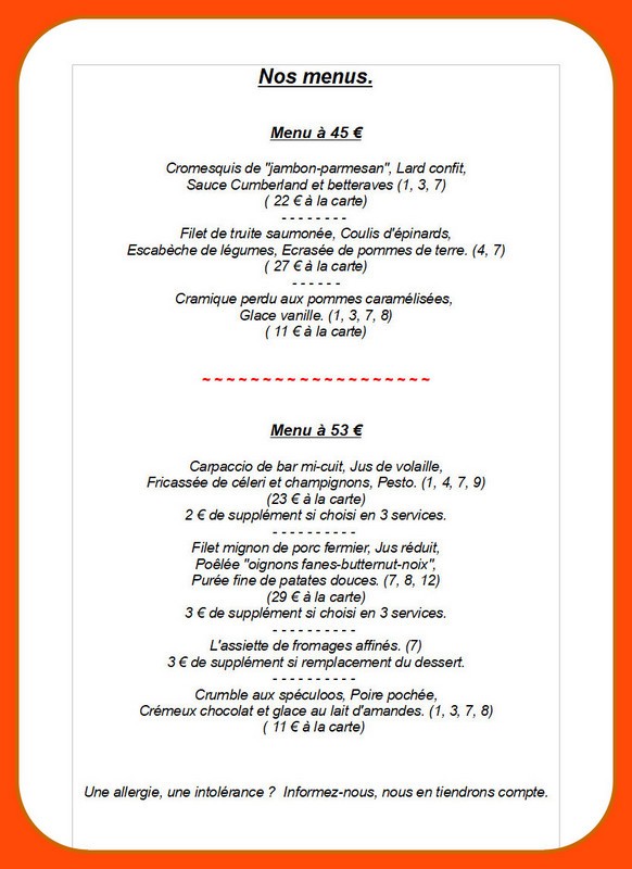 Notre carte 😋 - 2