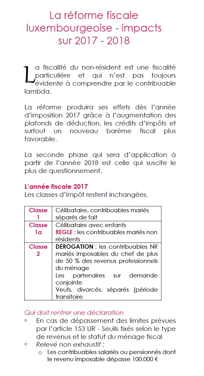 Réforme Luxembourgeoise - 1