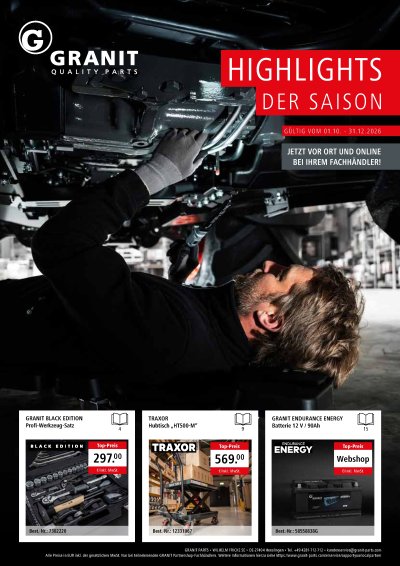 Granit - HIGHLIGHTS DER SAISON